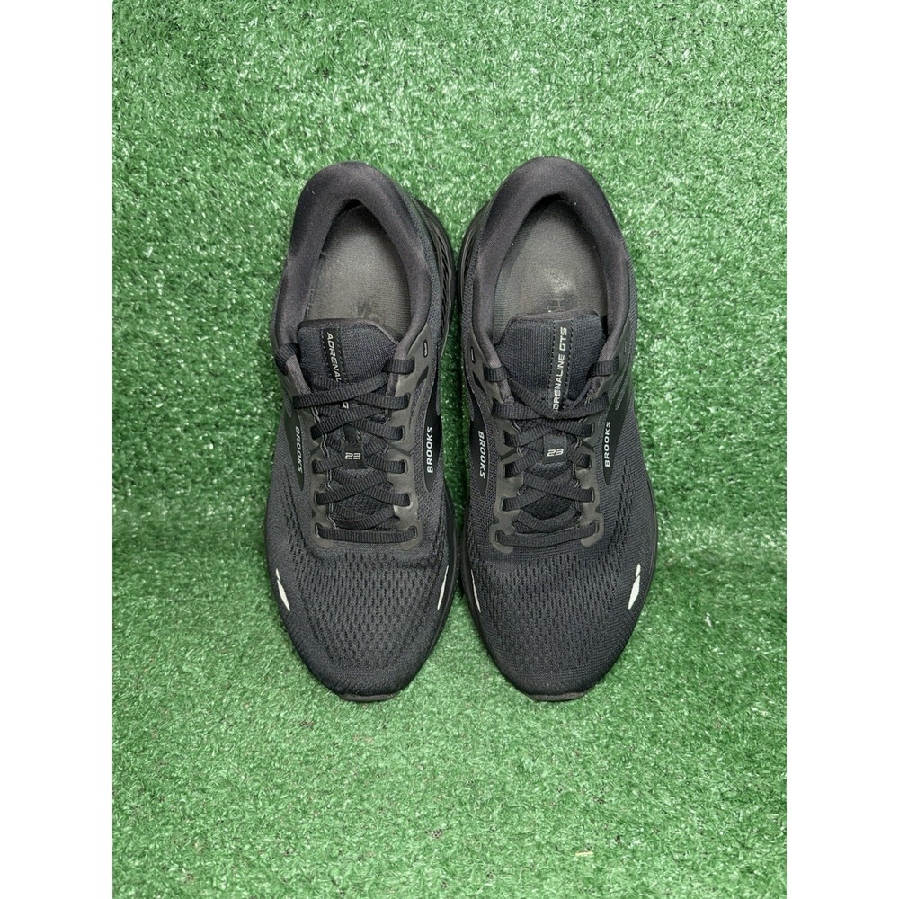 Brooks Adrenaline GTS 23 Mens Size 9 2E Wide Triple Black Running Shoes Sneakers - Picture 6 of 11